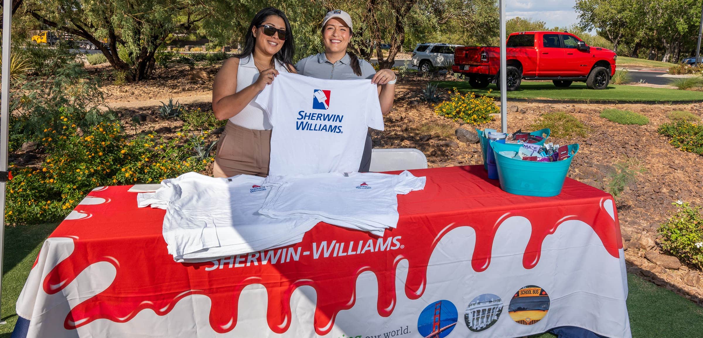 Tournament Sponsor Booths - Sherwyn Williams with Bruin Painting & Drywall